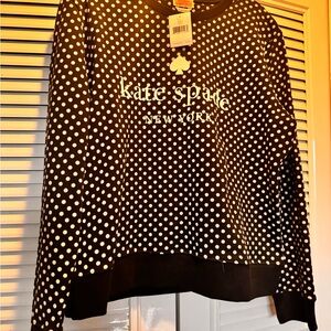 kate spade Black Polka Dot Sweatshirt